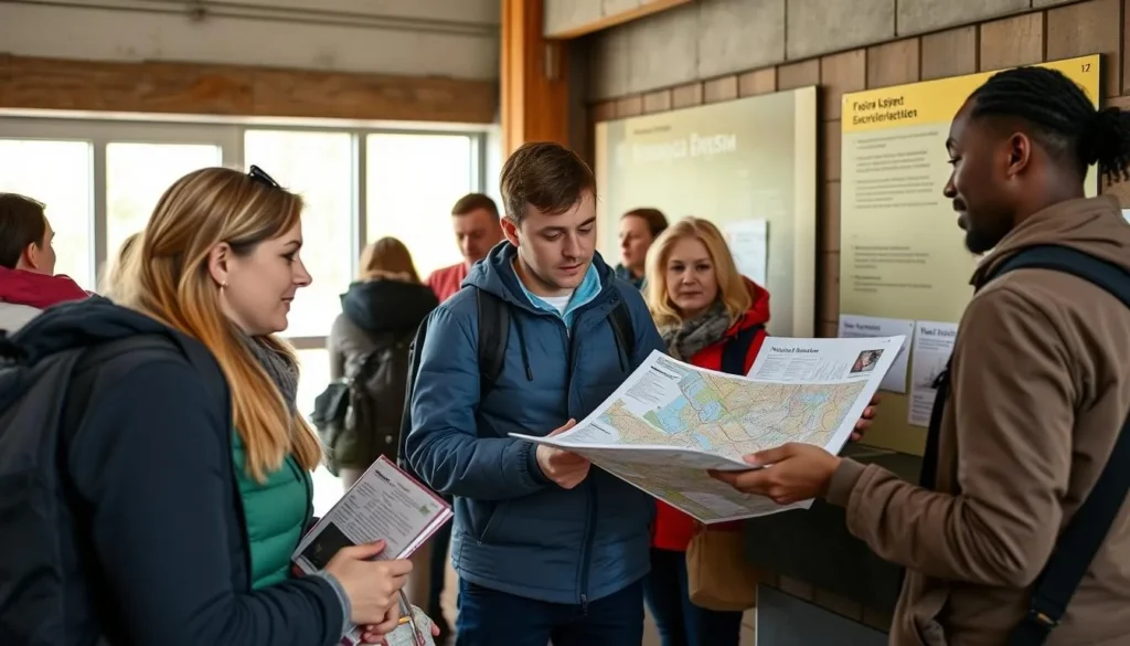 Visitor center at Nizhnyaya Kama National Park Russia providing information to tourists