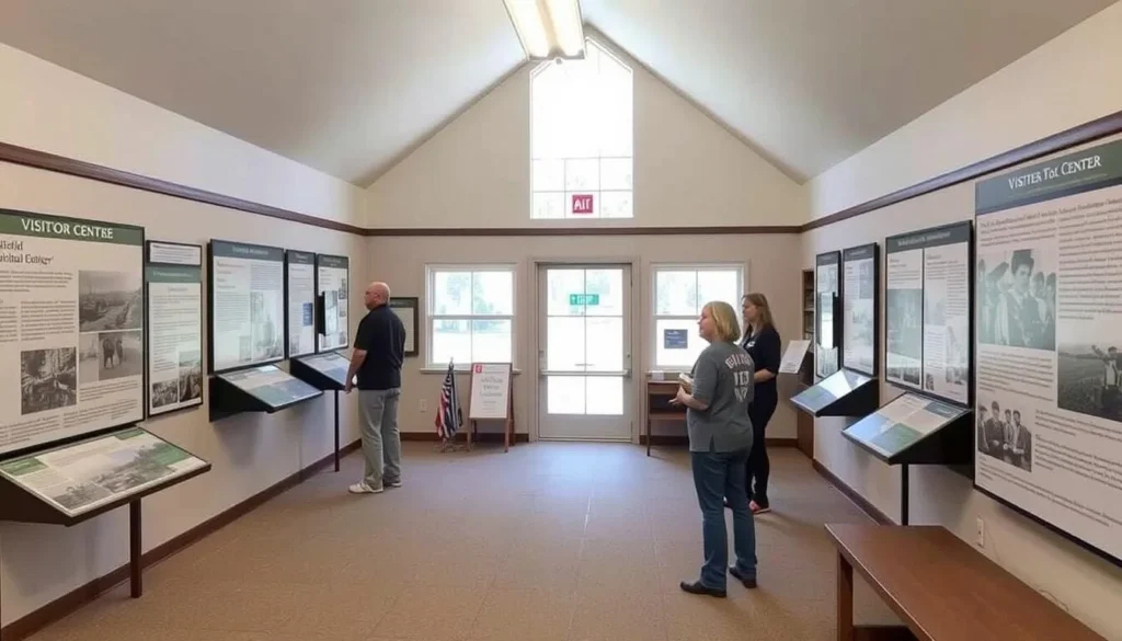 Visitor center at Olustee Battlefield Historic State Park with information displays