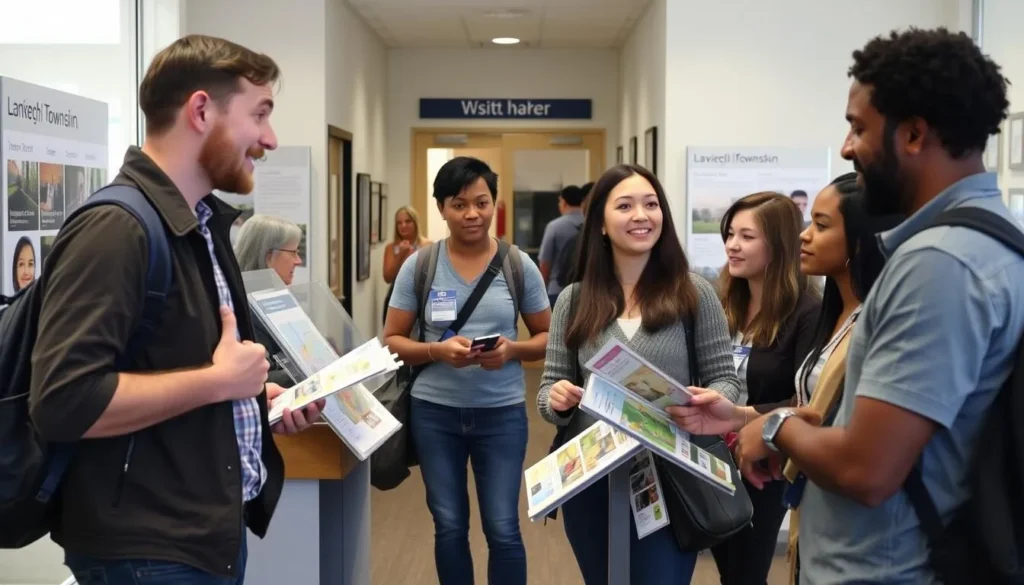 Visitor information center in Lower Merion with tourists getting assistance Visitor information center in Lower Merion with tourists getting assistance
