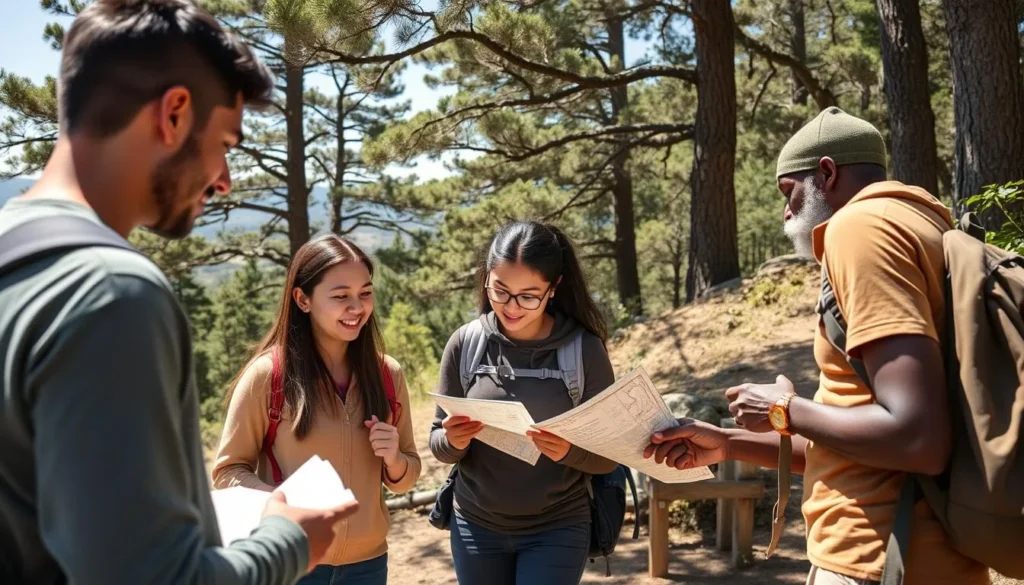Visitors at Pantoll Ranger Station getting information at Mount Tamalpais State Park Visitors at Pantoll Ranger Station getting information at Mount Tamalpais State Park