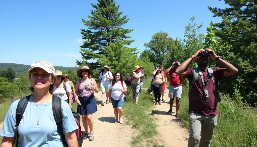 Visitors prepared with proper gear enjoying Mont Alto State Park Visitors prepared with proper gear enjoying Mont Alto State Park