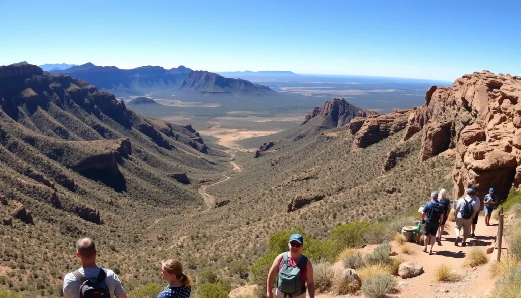 Wilpena Pound in the Flinders Ranges, a popular day trip destination from Port Augusta South Australia best things to do