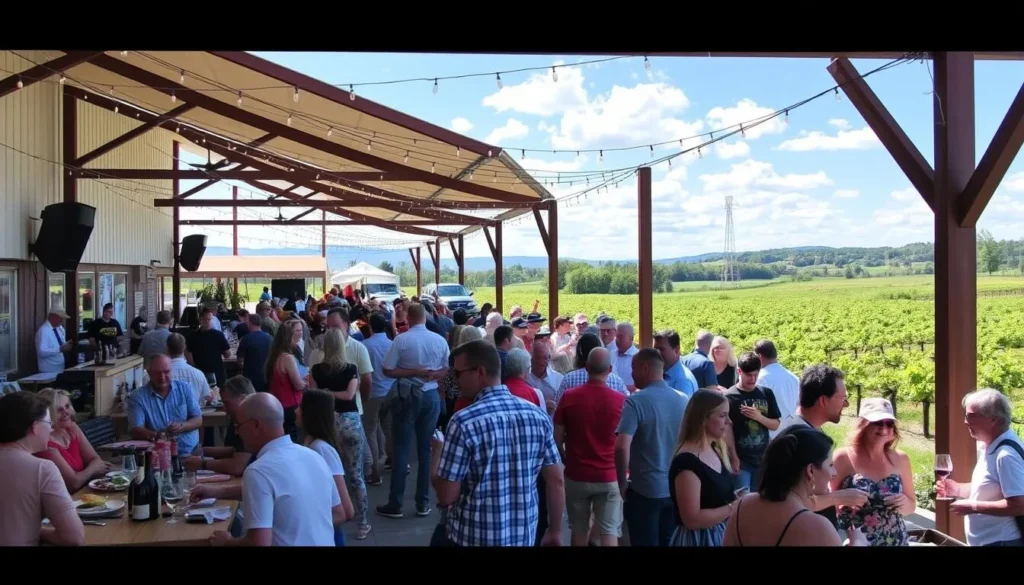 Wine festival celebration at Hickory Ridge with live music and local vendors Wine festival celebration at Hickory Ridge with live music and local vendors