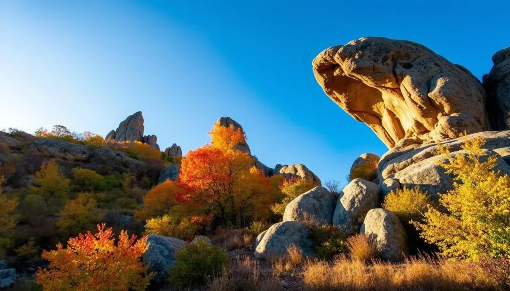 You Yangs Regional Park Victoria in autumn with colorful foliage and clear skies You Yangs Regional Park Victoria in autumn with colorful foliage and clear skies