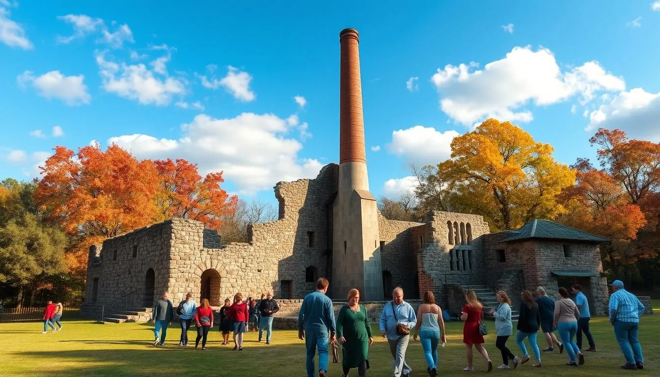 Yulee Sugar Mill Ruins during fall season with pleasant weather and fewer visitors