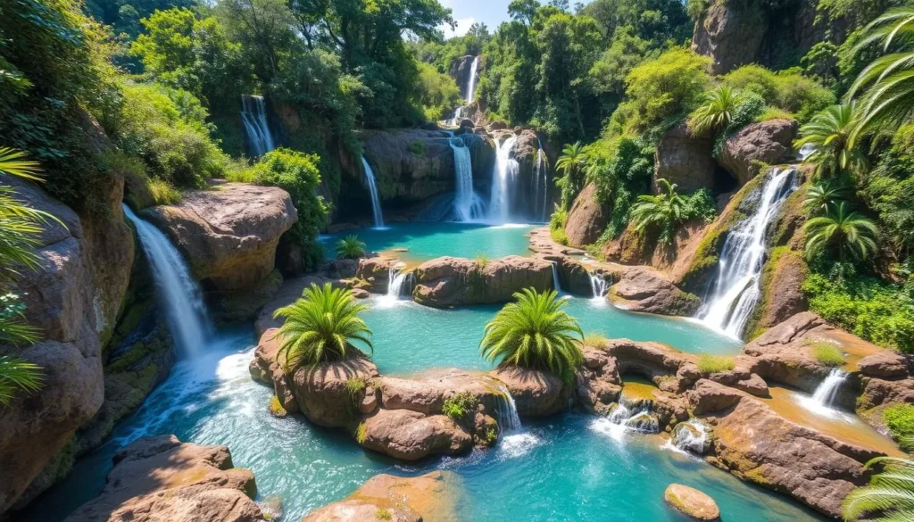 27 Waterfalls (Damajagua) in Puerto Plata with turquoise water pools