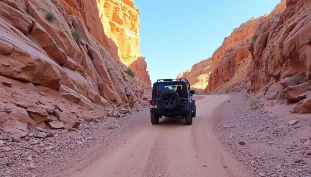 4x4 vehicle navigating the rugged terrain of Phantom Canyon Road on the Gold Belt Tour Backcountry Roads Colorado 4x4 vehicle navigating the rugged terrain of Phantom Canyon Road on the Gold Belt Tour Backcountry Roads Colorado