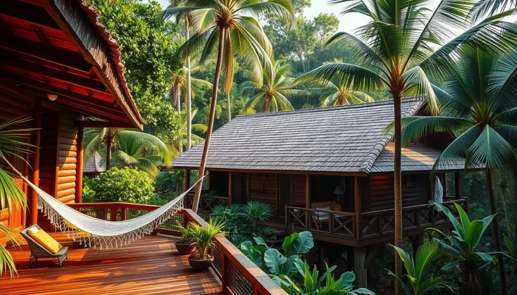 A beautiful eco-lodge nestled in the lush tropical forest of Samana Peninsula