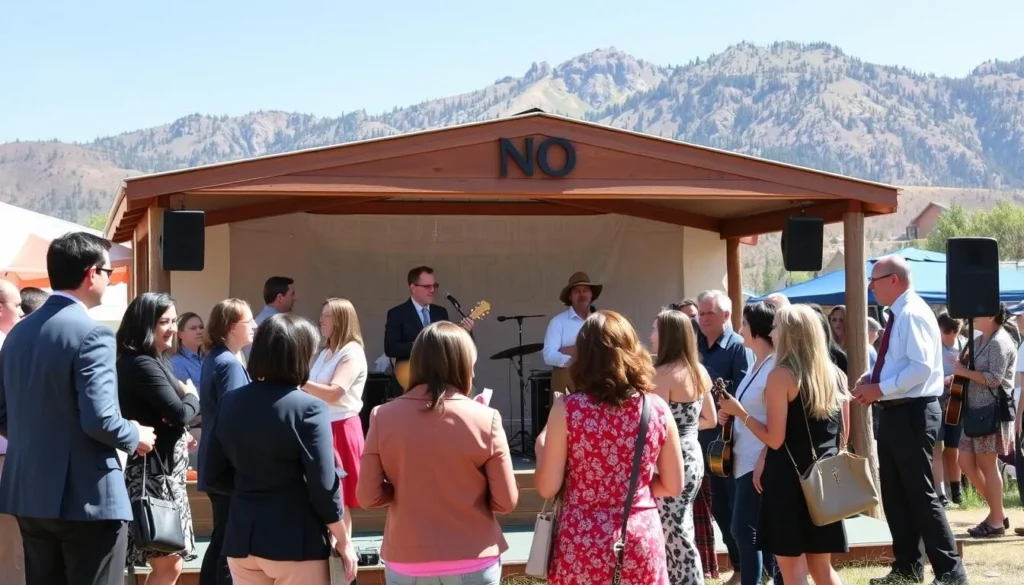 A festival in Crestone with local musicians performing and community gathering