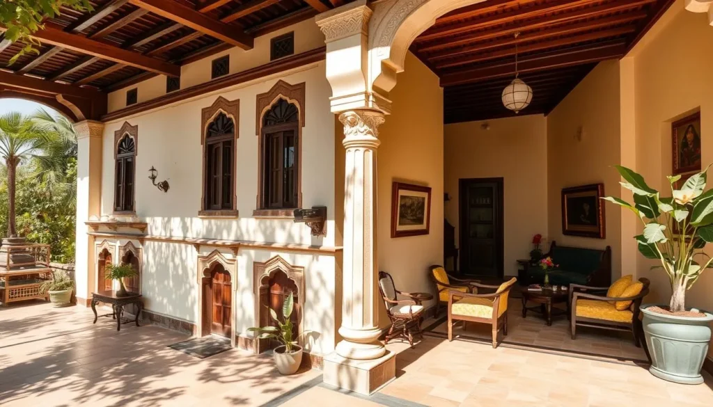 A heritage hotel in Orchha with traditional Bundela architecture and comfortable amenities