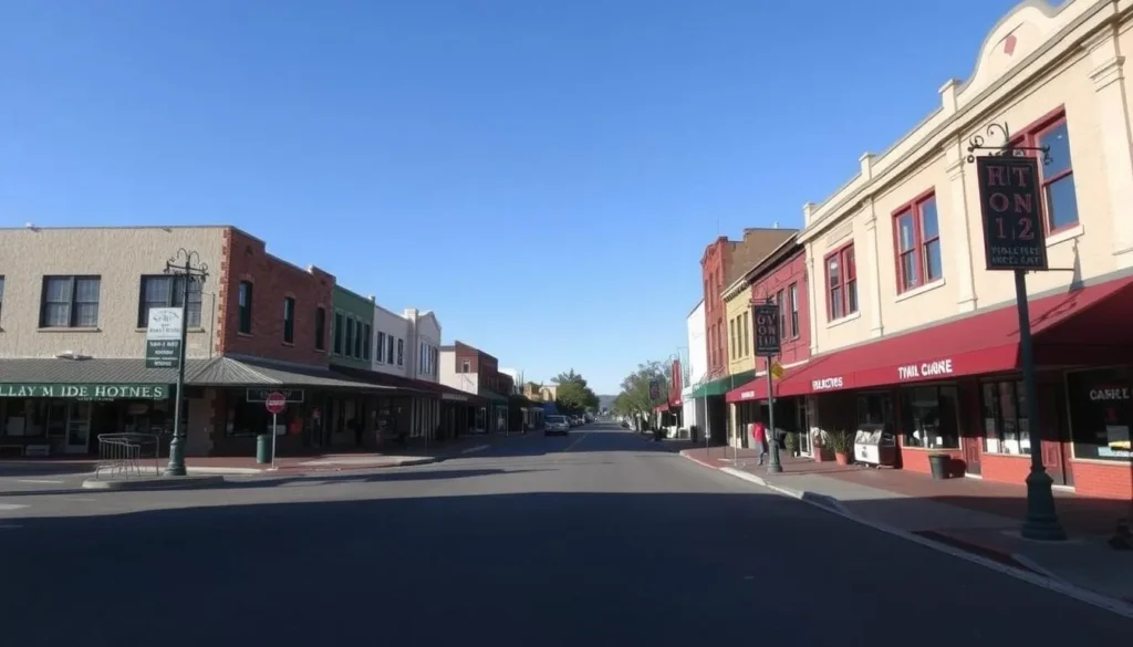 Aerial view of Red Bluff showing lodging options near William B. Ide Adobe State Historic Park
