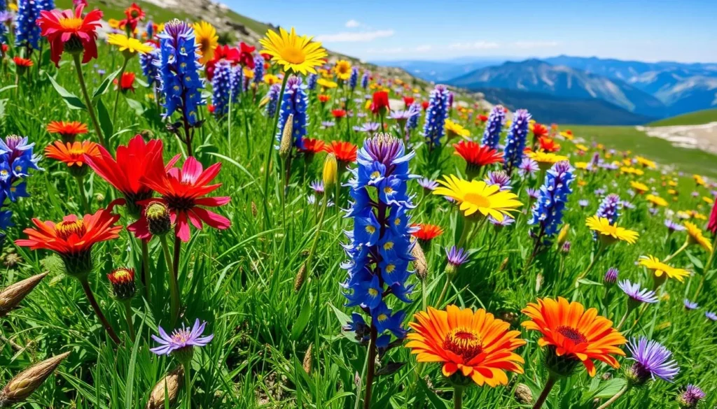 Alpine wildflowers in American Basin near Engineer Pass Alpine wildflowers in American Basin near Engineer Pass