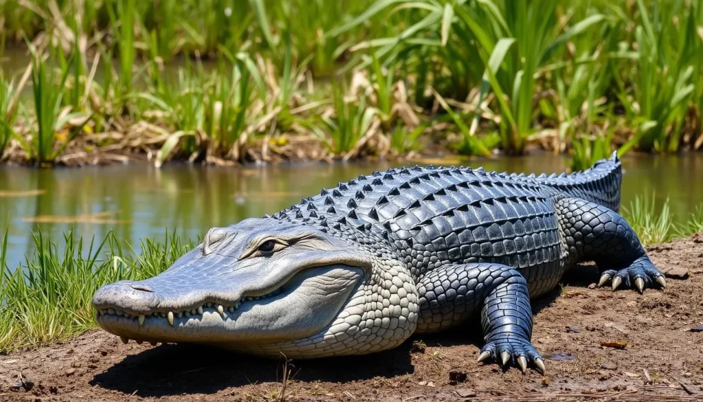 American alligator basking in the sun at Lacassine National Wildlife Refuge Louisiana American alligator basking in the sun at Lacassine National Wildlife Refuge Louisiana