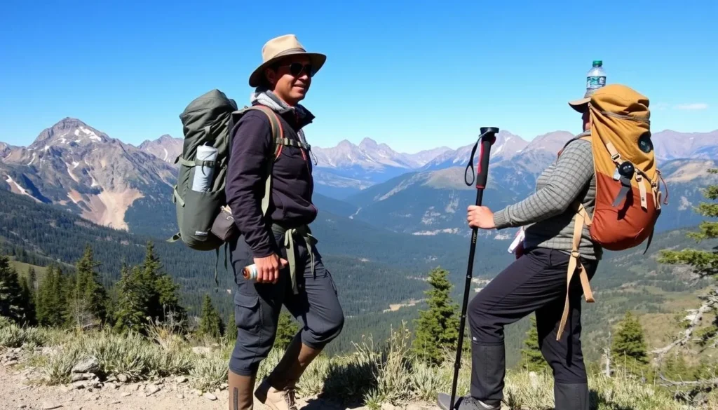 Backpacker with proper gear in Flat Tops Wilderness Colorado