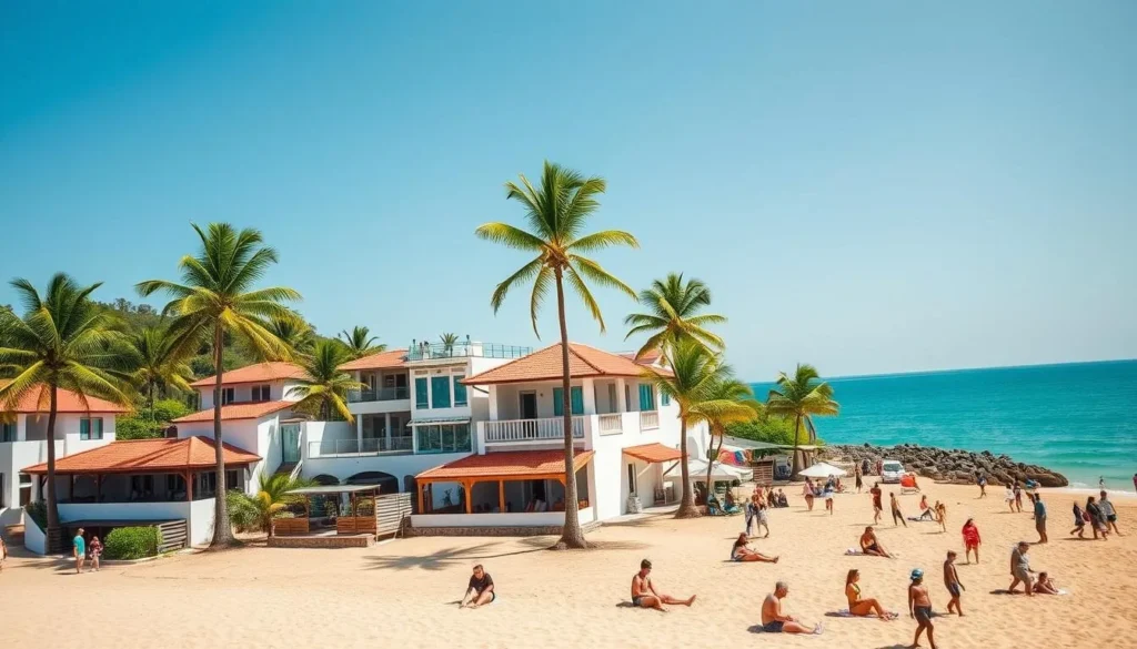 Beachfront accommodations at Playa La Ropa, one of the best areas to stay when exploring things to do in Zihuatanejo Mexico Beachfront accommodations at Playa La Ropa, one of the best areas to stay when exploring things to do in Zihuatanejo Mexico