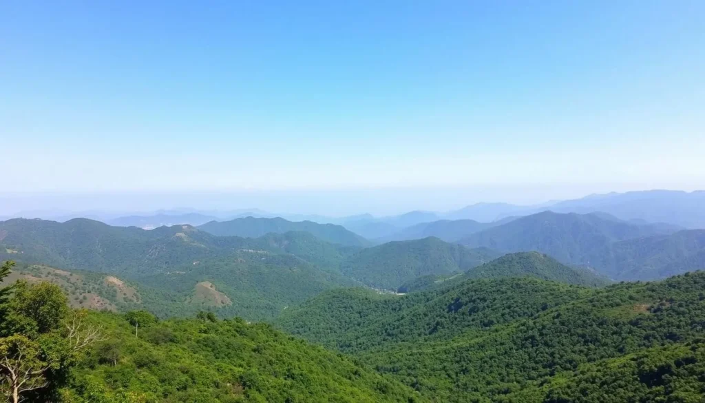 Beautiful landscape of the Eastern Ghats mountains in neighboring Andhra Pradesh