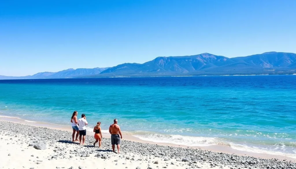Beautiful shoreline of Lake Tahoe near Carson City