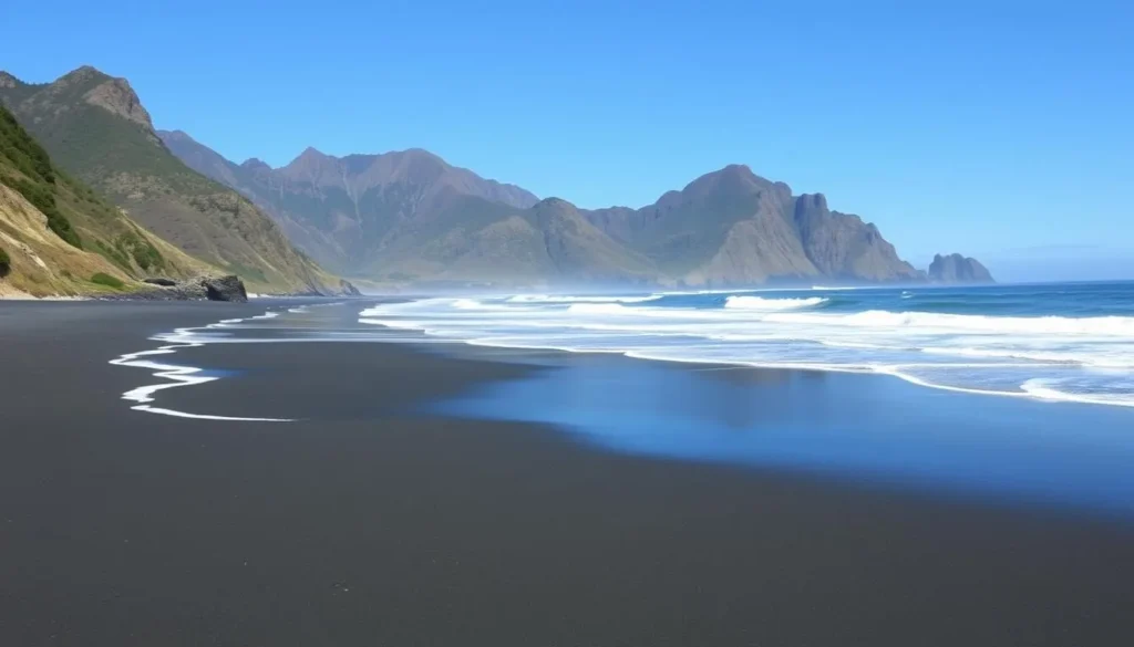 Black Sands Beach at Shelter Cove in the King Range National Conservation Area Black Sands Beach at Shelter Cove in the King Range National Conservation Area