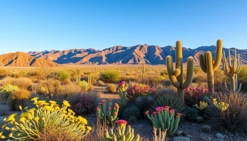 Blooming desert plants at Pancho Villa State Park during spring Blooming desert plants at Pancho Villa State Park during spring