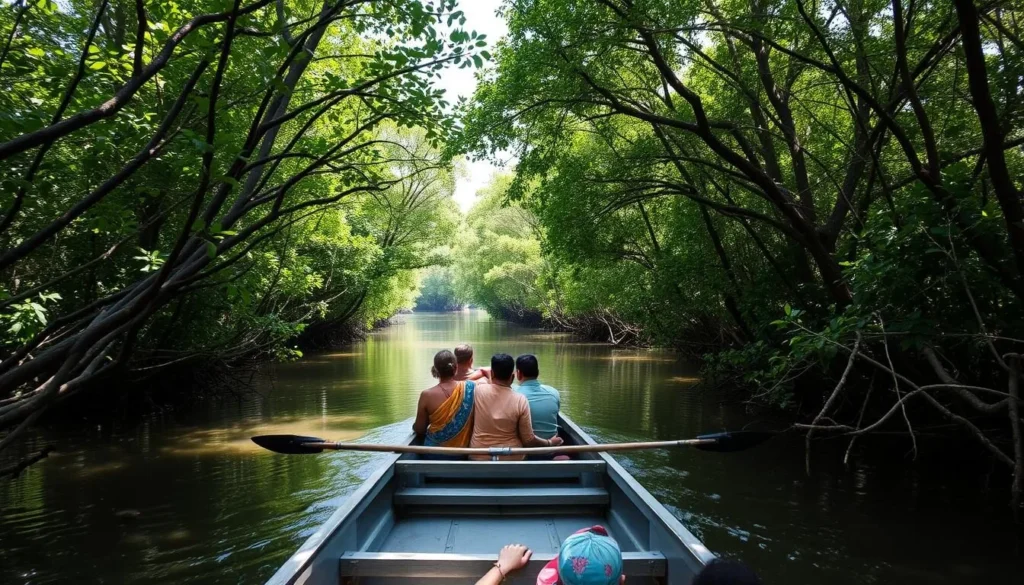 Boat ride through the Pichavaram Mangrove Forest near Puducherry