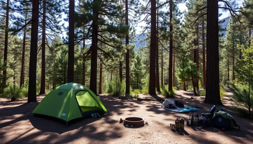 Campsite near Jordan Hot Springs in the Gila Wilderness
