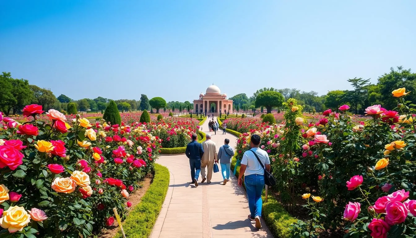 Chandigarh's Rose Garden in full bloom during spring season