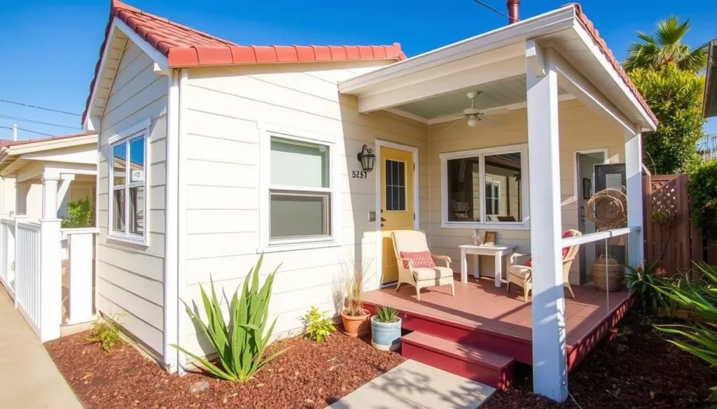 Charming beach cottage accommodation in Seal Beach with coastal decor
