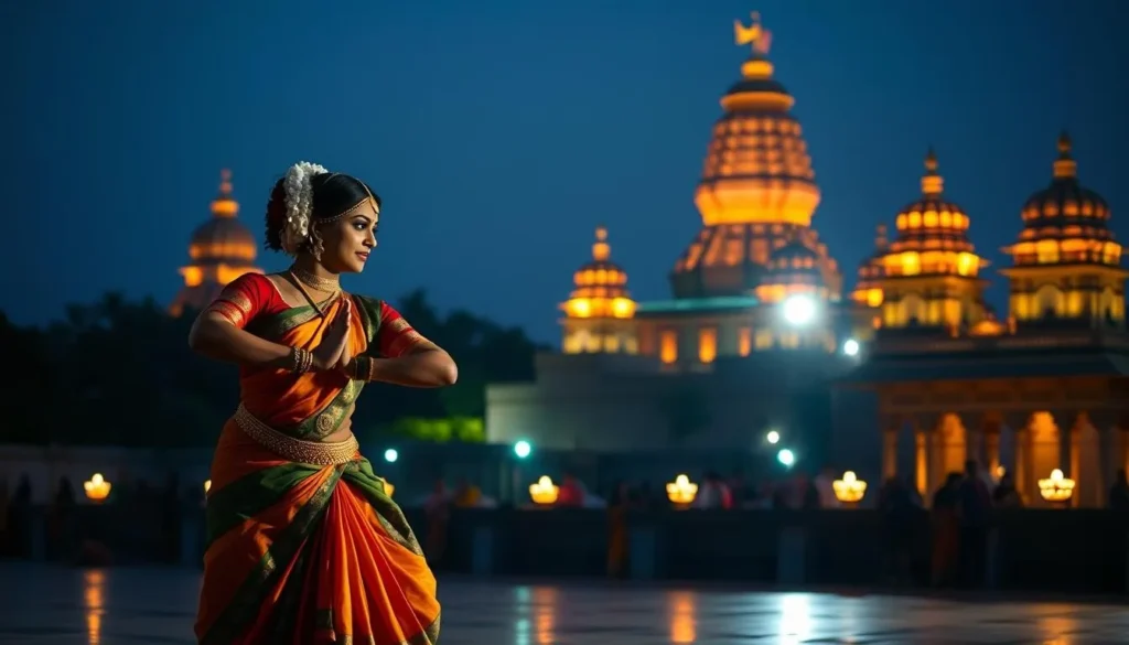 Classical dancer performing at Khajuraho Dance Festival - cultural best things to do in Madhya Pradesh India
