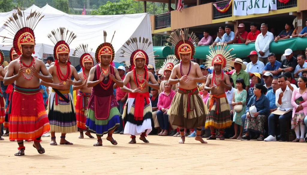 Colorful Nyokum festival celebration in Itanagar with traditional tribal dancers in ceremonial attire