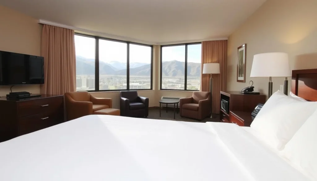 Comfortable hotel accommodation in Carson City with mountain views
