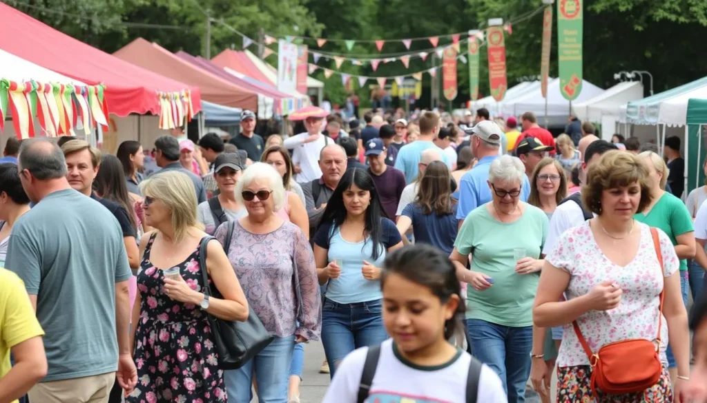 Community festival in Warminster Pennsylvania with diverse attendees