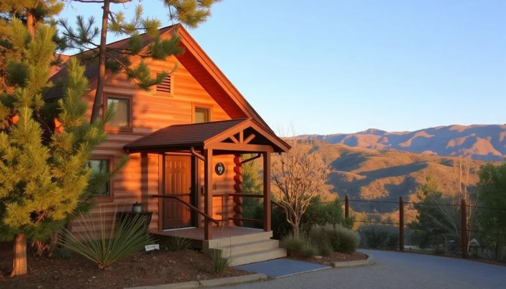 Cozy cabin accommodation near Wildwood Canyon with mountain views Cozy cabin accommodation near Wildwood Canyon with mountain views