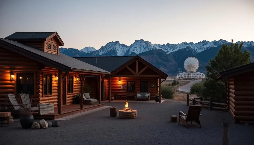 Cozy lodge accommodation near the Very Large Array with mountain views