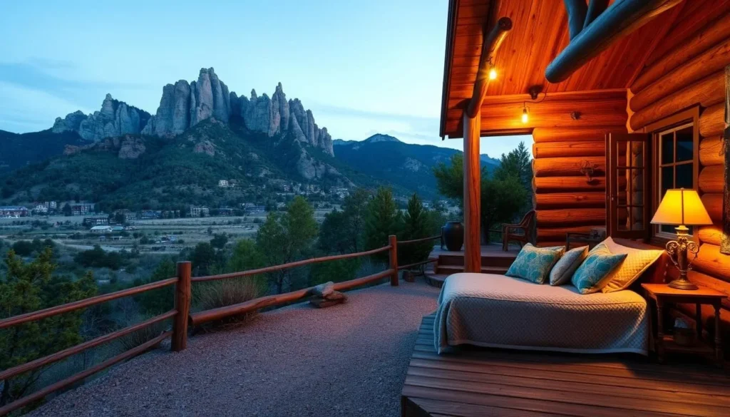 Cozy lodge near Chimney Rock Archaeological Area Colorado with mountain views