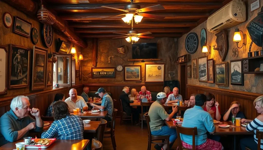 Cozy restaurant in Ely with local cuisine and mining-themed decor