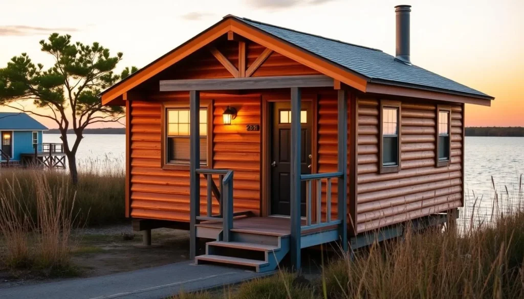 Cozy waterfront cabin accommodation near Cameron Parish, Louisiana
