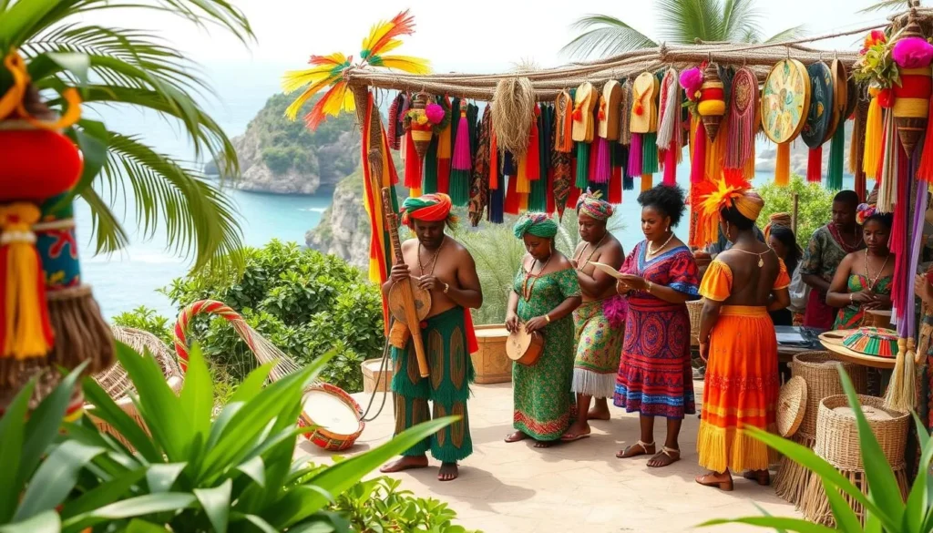 Cultural celebration near Devil's Bridge National Park with traditional performances Cultural celebration near Devil's Bridge National Park with traditional performances