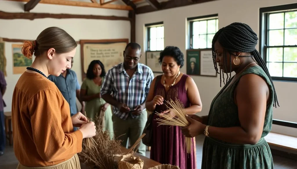 Cultural demonstration of traditional crafts at Jean Lafitte National Historical Park
