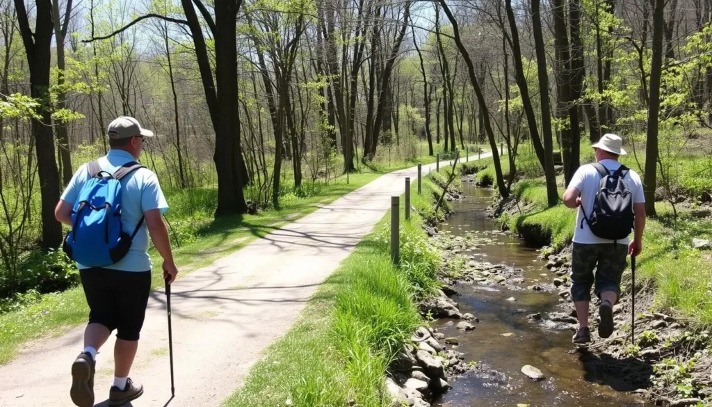 Darby Creek trail in Upper Darby Pennsylvania offering outdoor recreation Darby Creek trail in Upper Darby Pennsylvania offering outdoor recreation