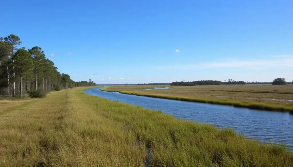 Delta National Wildlife Refuge adjacent to Pass-a-Loutre