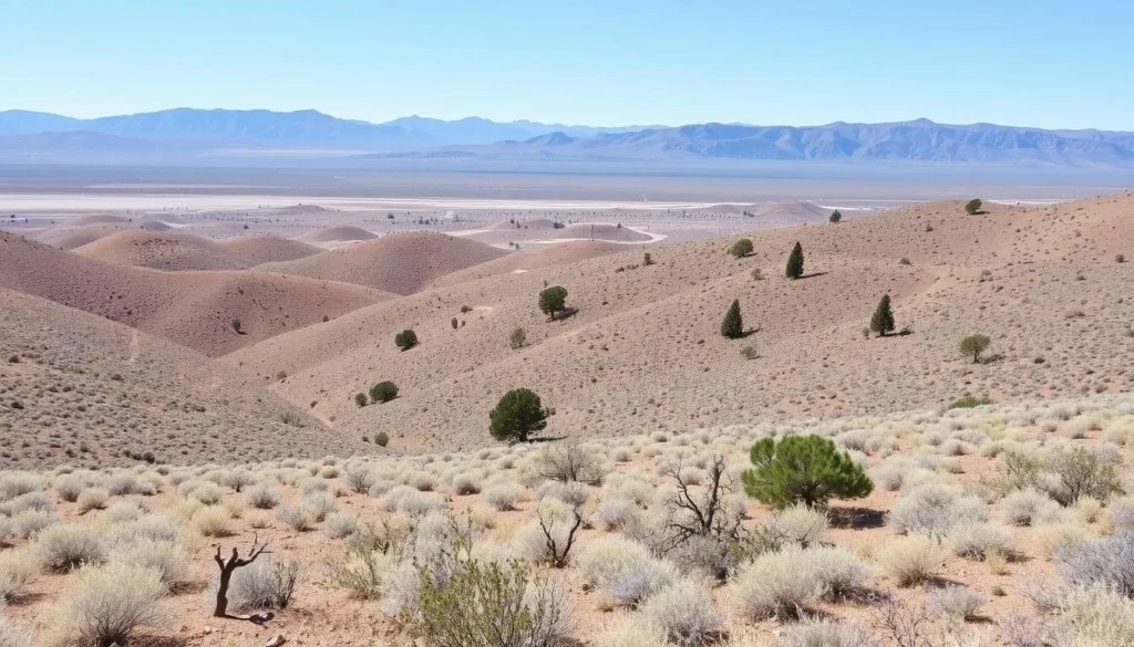 Desert landscape around Austin showing the remote terrain