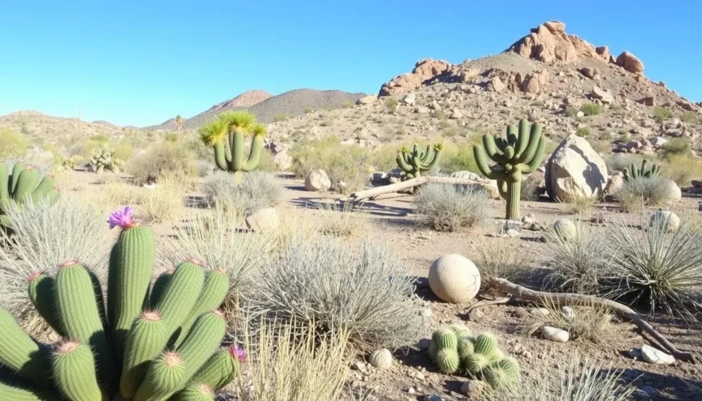 Desert landscape at Pancho Villa State Park showing safety considerations Desert landscape at Pancho Villa State Park showing safety considerations
