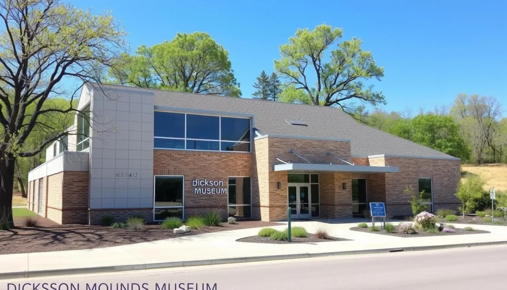 Dickson Mounds Museum near Spring Lake State Park showing Native American exhibits