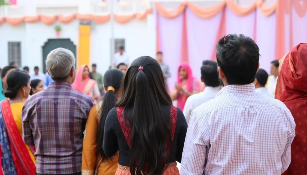 Diverse group of people enjoying a cultural performance in Chandigarh Diverse group of people enjoying a cultural performance in Chandigarh