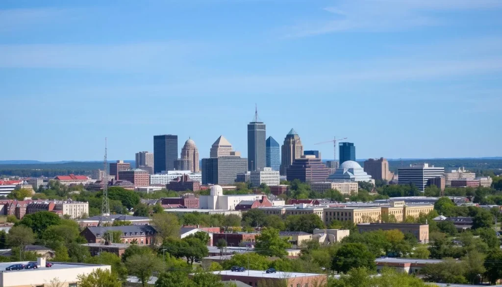 Downtown Allentown skyline near Upper Macungie Township