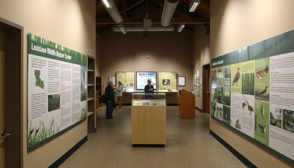 Educational display about local wildlife at Tickfaw State Park Nature Center