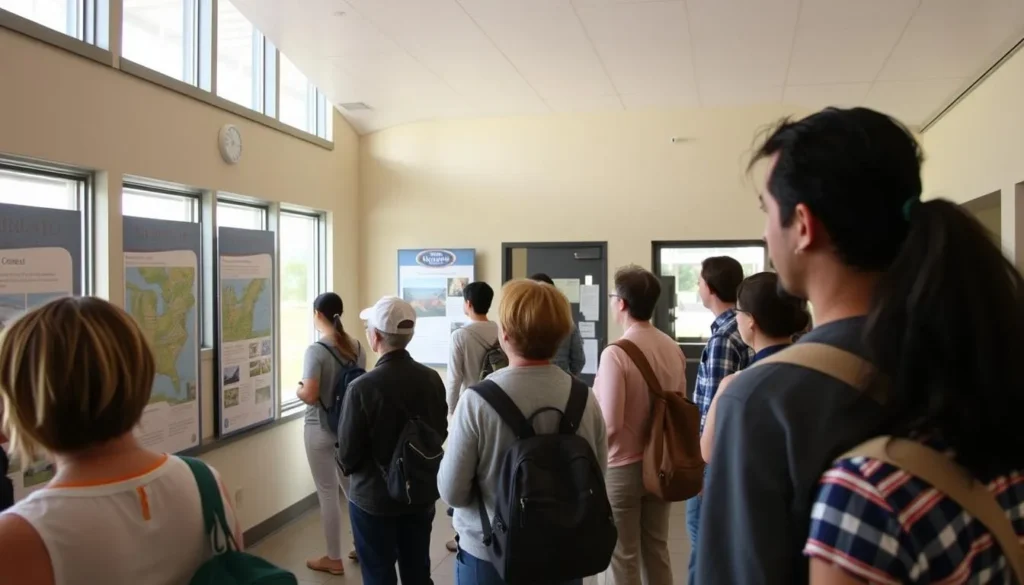 Educational display at Romero Visitor Center showing the history and purpose of San Luis Reservoir Educational display at Romero Visitor Center showing the history and purpose of San Luis Reservoir