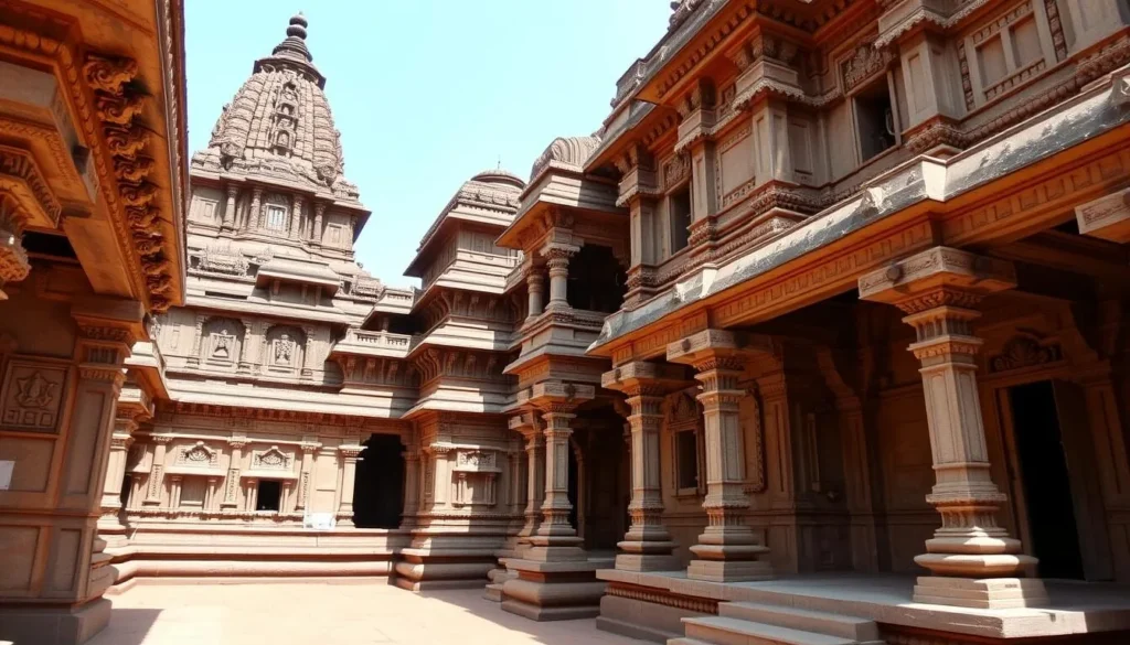 Exterior view of the ancient Mahabaleshwar Temple showing Dravidian architecture