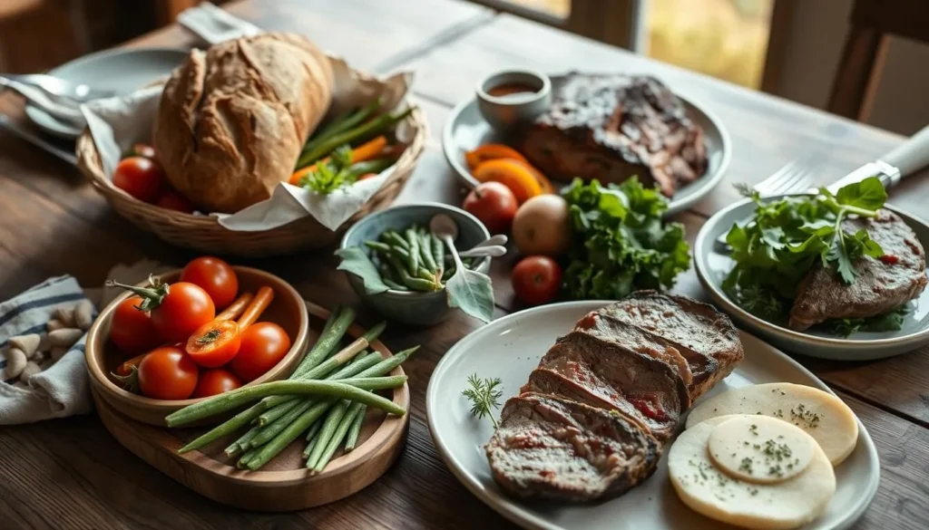 Farm-to-table meal with local Sierra Nevada ingredients