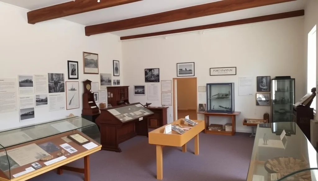 Fort Stanton Museum exhibit showing historical artifacts